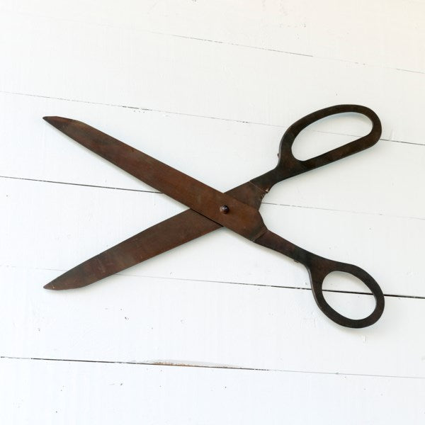 Big Wooden Scissors Sewing Room Display Prop Vintage Trade Sign 