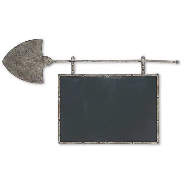  Rusty Metal Shovel w/ Hanging Chalkboard - E. T. Tobey Company