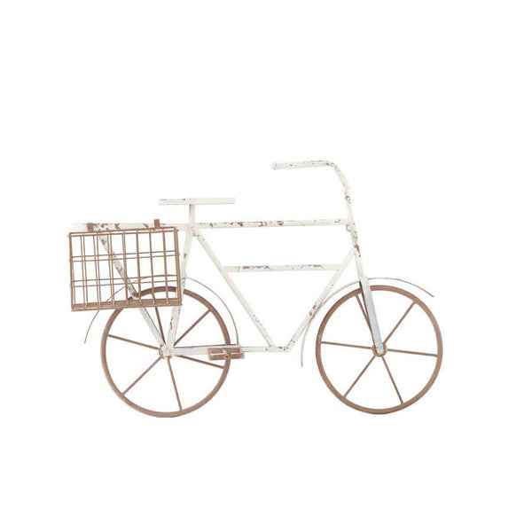 Metal Bicycle Wall Hanger w/ 2 Wire Baskets - E.T. Tobey Company