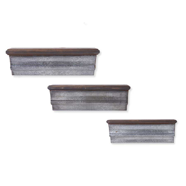 Wood Shelves w/Galvanized Fronts - E.T. Tobey Company
