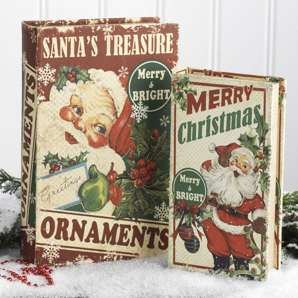 Vintage Santa Box - farmhouse christmas - christmas decor