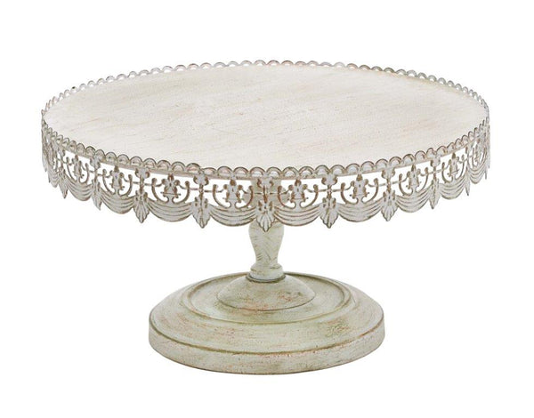 Scalloped Metal Cake Stand