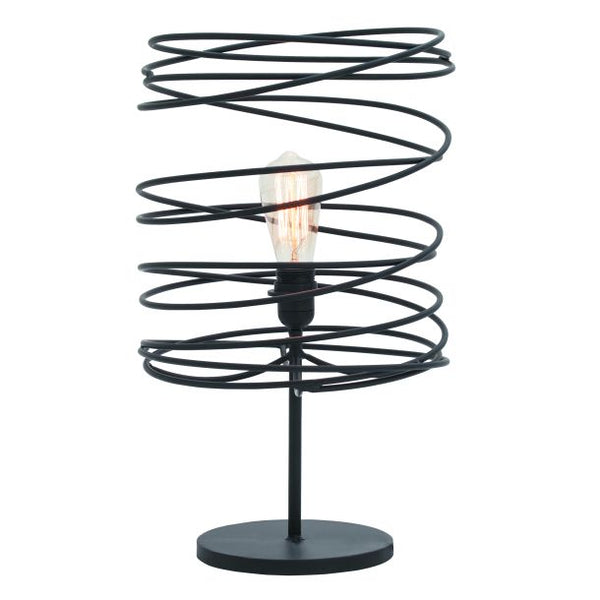 Black Wire Table Lamp - Industrial farmhouse 