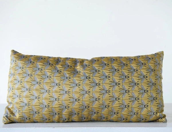 Fabric Pillow w/ Bees
