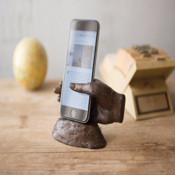 Cast Iron Hand Smart Phone Stand - Phone Holder Decor