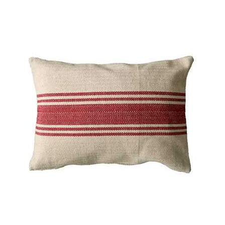 Cotton Canvas Pillow w/ stripes - home decor - pillow