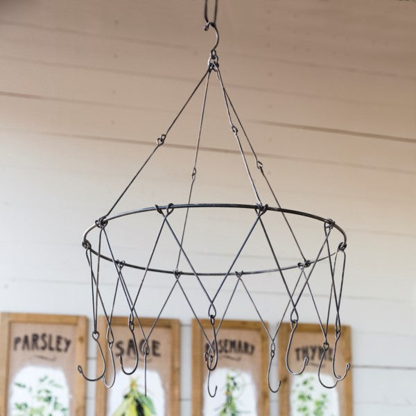 Hanging Metal Herb Drying Rack - e.t. tobey company - farmhouse  finds
