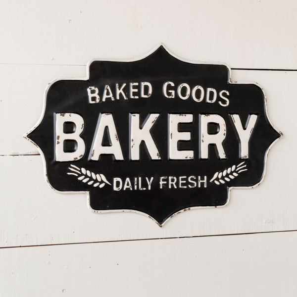 Baked Goods Metal Bakery Sign - farmhouse wall decor