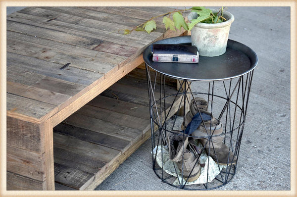 Tray Top Wire Base Table