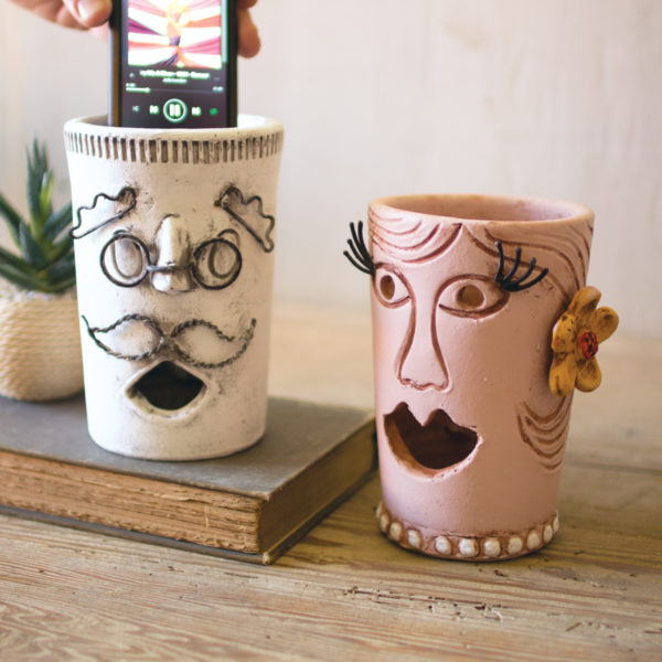 Mr. Big Mouth Clay & Wire Smart Phone Speaker