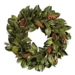 Magnolia Wreath with Pinecones - E.T. Tobey Company