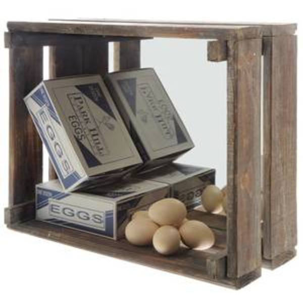 Wood Crate with Mirror - E.T. Tobey Company
