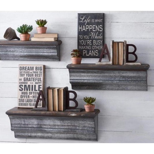 Wood Shelves w/Galvanized Fronts - E.T. Tobey Company
