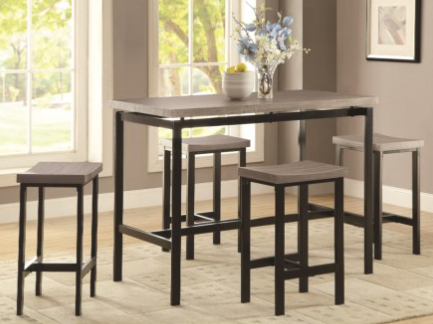 Dinette 5 Piece Counter Height Dining Set