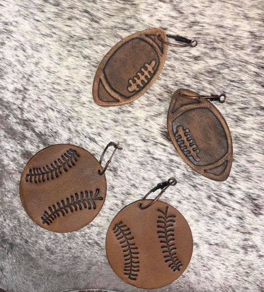 Leather Sports Earrings