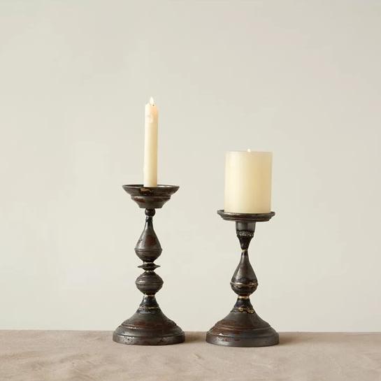 Galvanized Metal Candle Holder