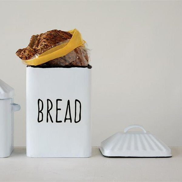 Enameled "Bread" Box w/ Lid