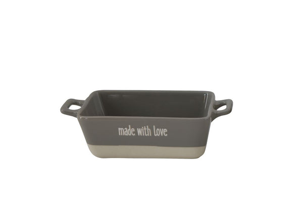Stoneware Baker "Made With Love"