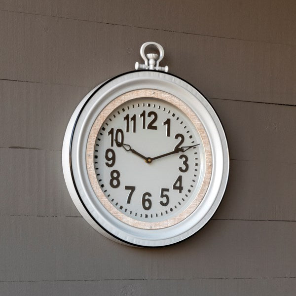 Enamel Schoolhouse Clock