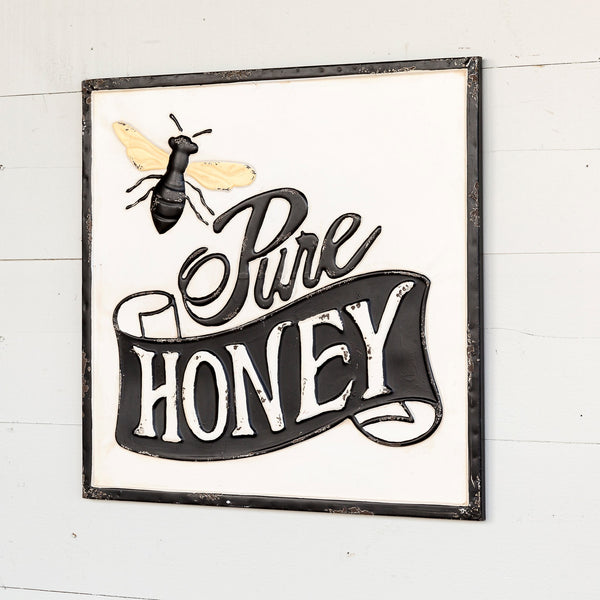 pure honey metal sign - park hill collection - spring decor