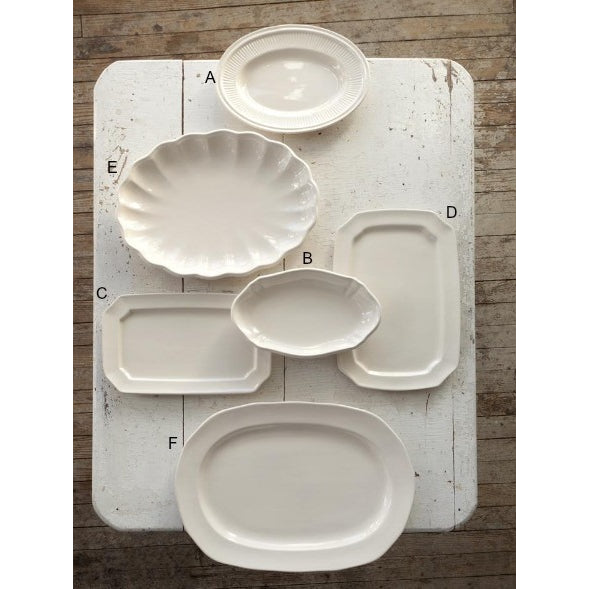 Creamware Flea Market Find Random Platters - E.T. Tobey Company