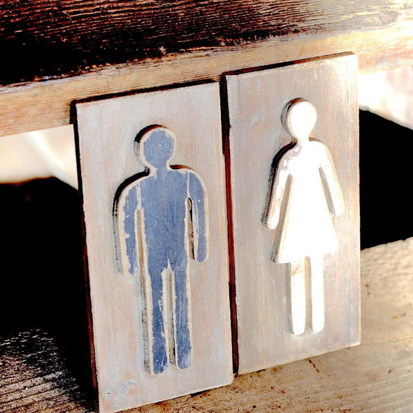Man & Woman Wooden Plaques