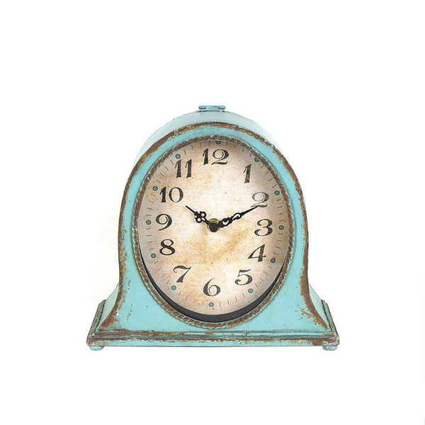 Aqua Metal Mantel Clock