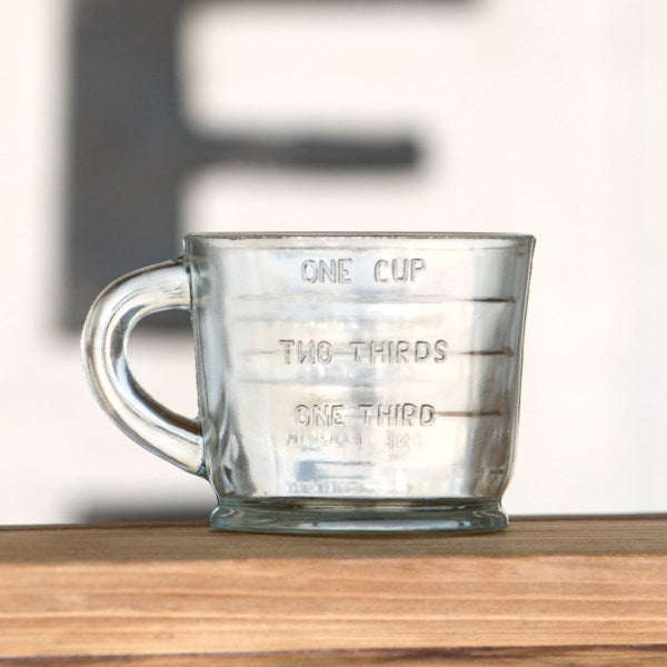 Vintage Style Glass Measuring Cup