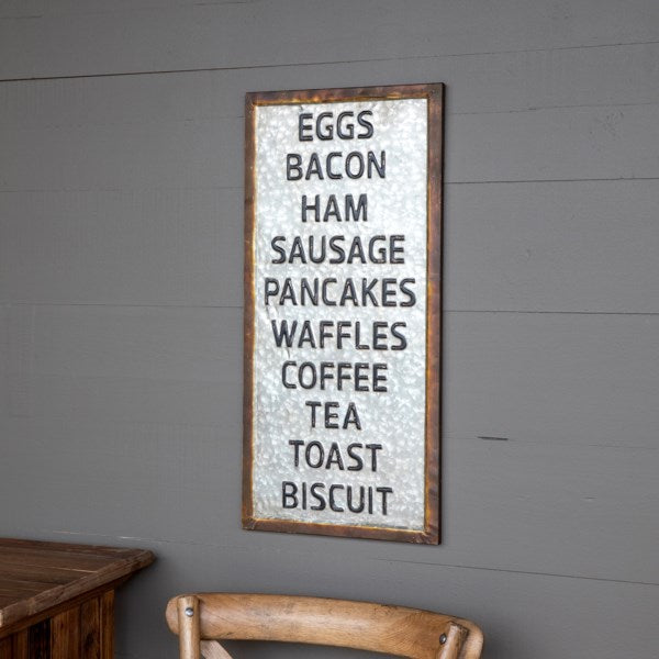 Metal Whats for Breakfast Sign