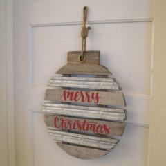 Wooden Merry Christmas Door Hanger